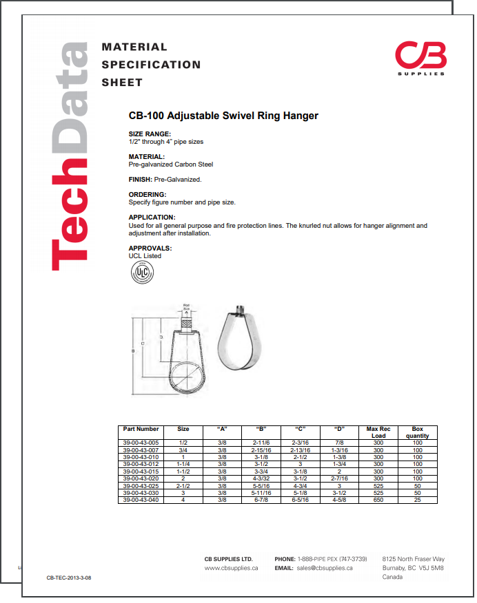 TechData Sheet - CB100