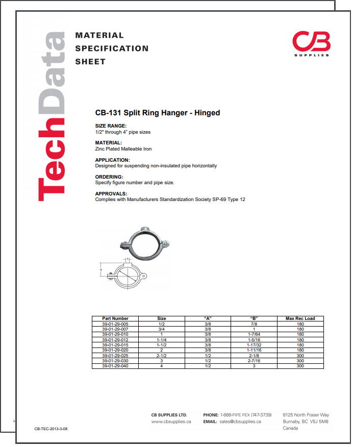 TechData Sheet - CB131