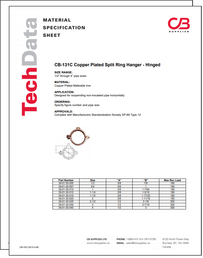 TechData Sheet - CB131C