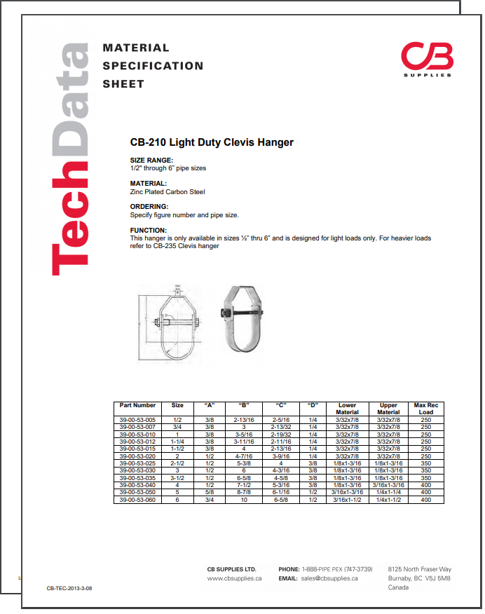 TechData Sheet - CB210