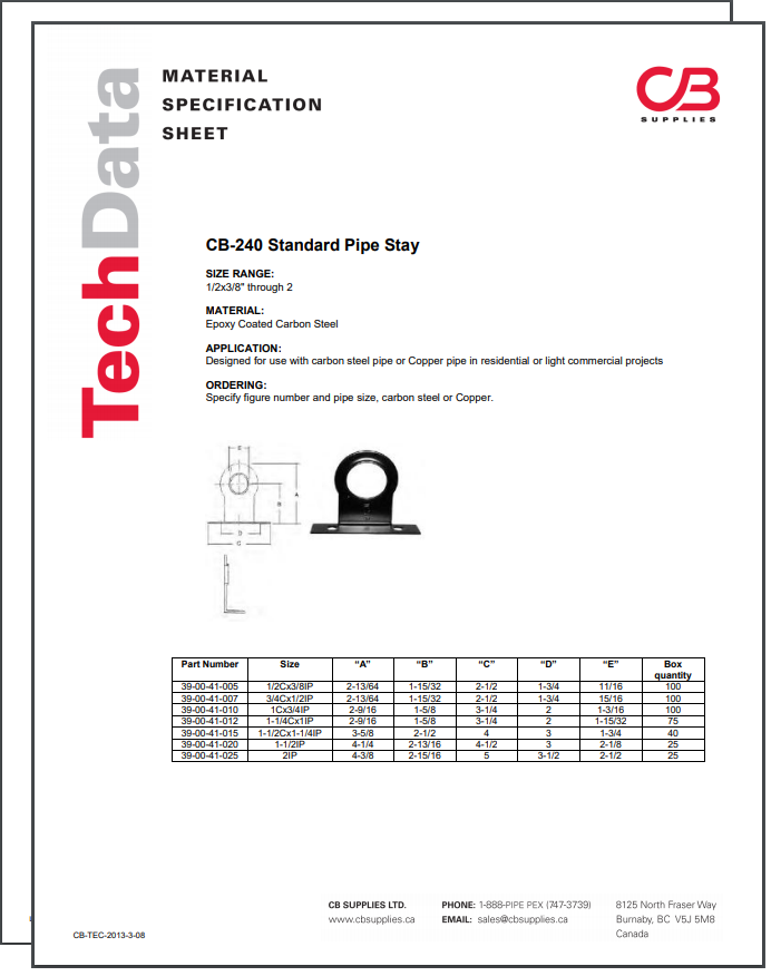 TechData Sheet - CB240