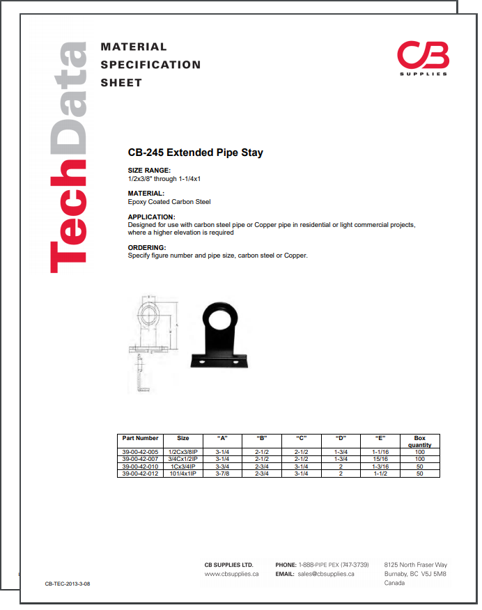 TechData Sheet - CB245